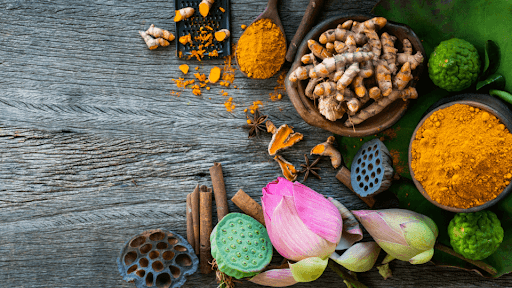 A variety of Ayurvedic herbs and supplements, essential for enhancing your pet's natural wellness.