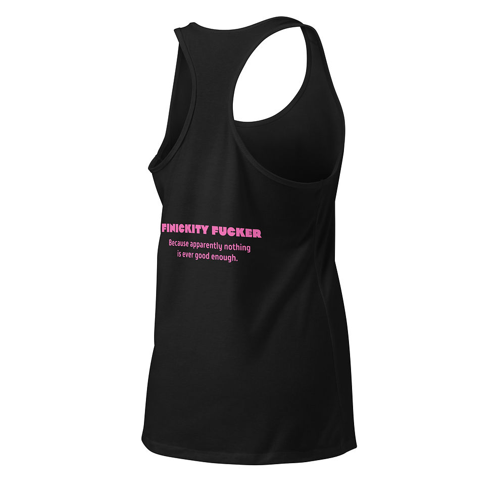 Thumbnail: Finickity Fucker Women’s Fitted Racerback Tank Top