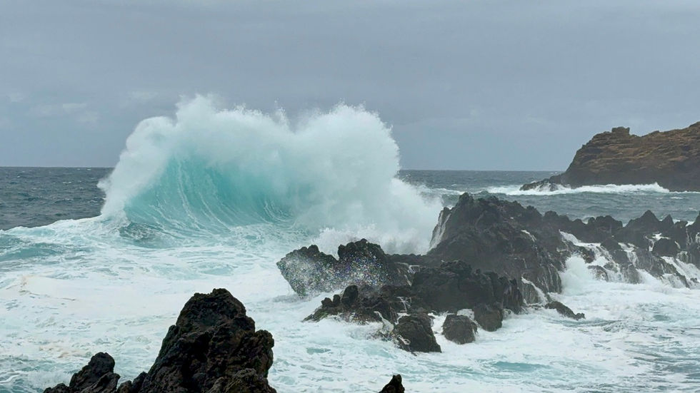 Watching the waves crash in Madeira was truly meditative and beautiful beside two amazing friends