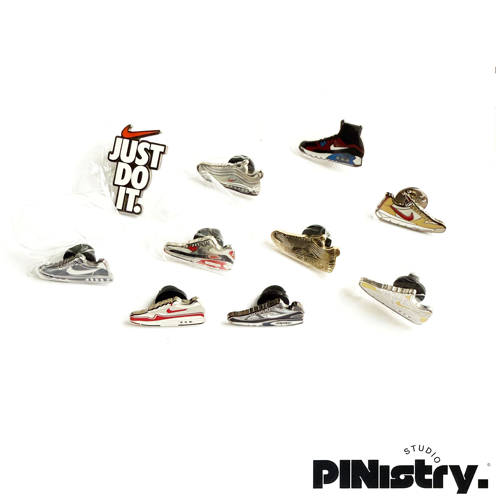 NIke Pin Lot Set (10 Individually Wrapped) Series I