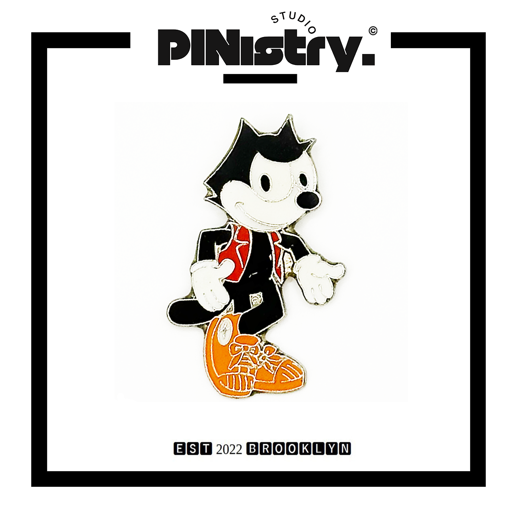 Red Vest Felix the Cat Pin