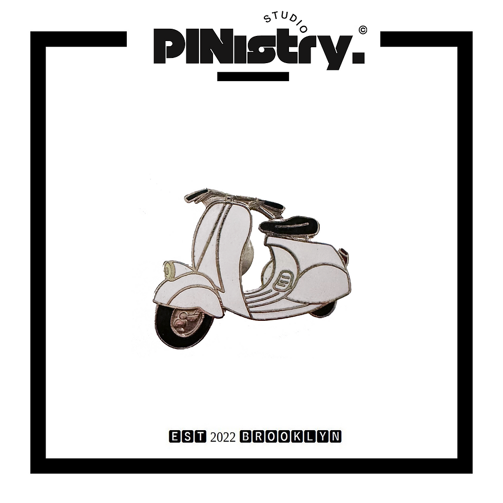 Vintage Vespa Pin (white) (1980s)