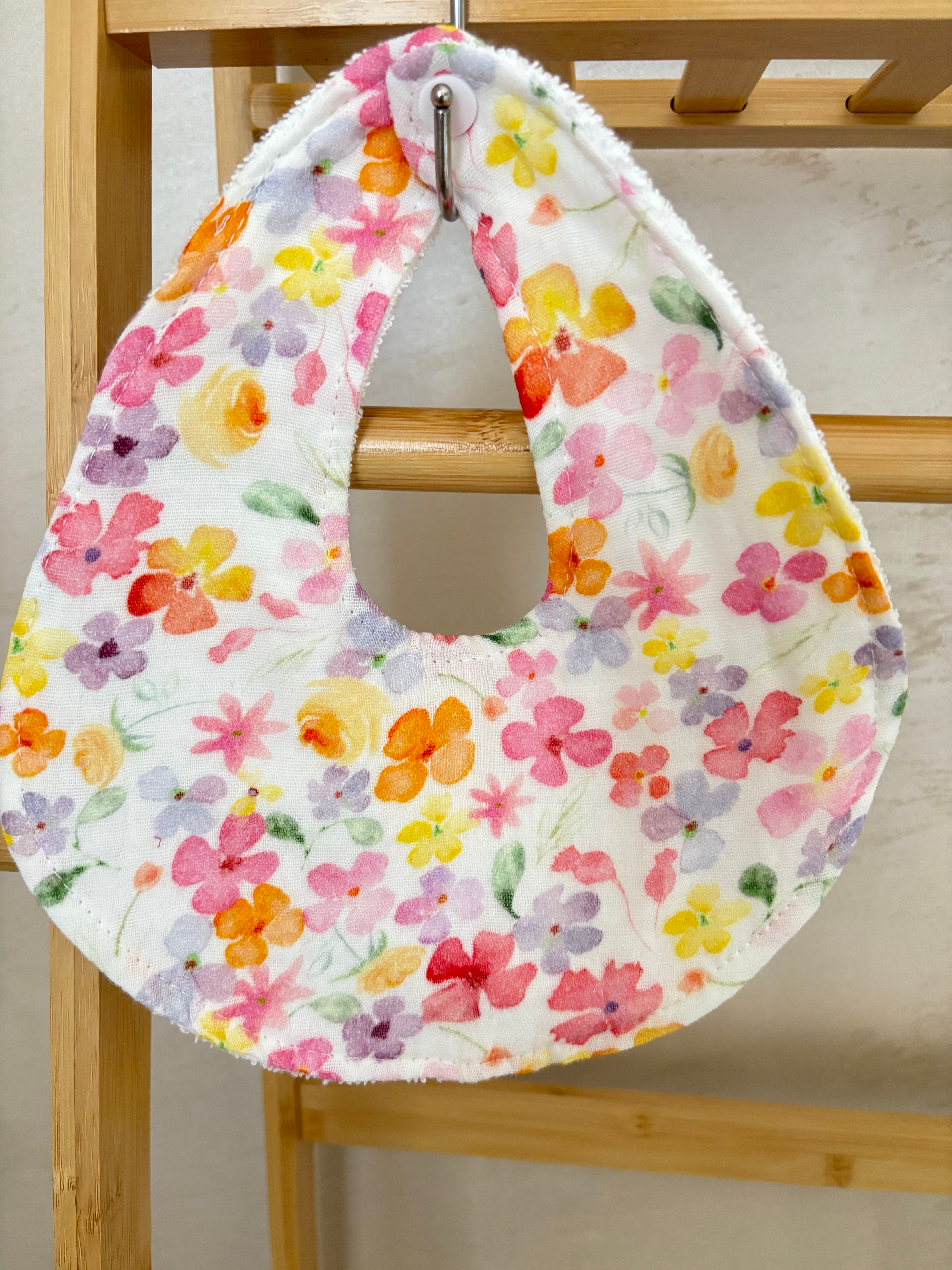 Bavaglino mussola fiori vivaci