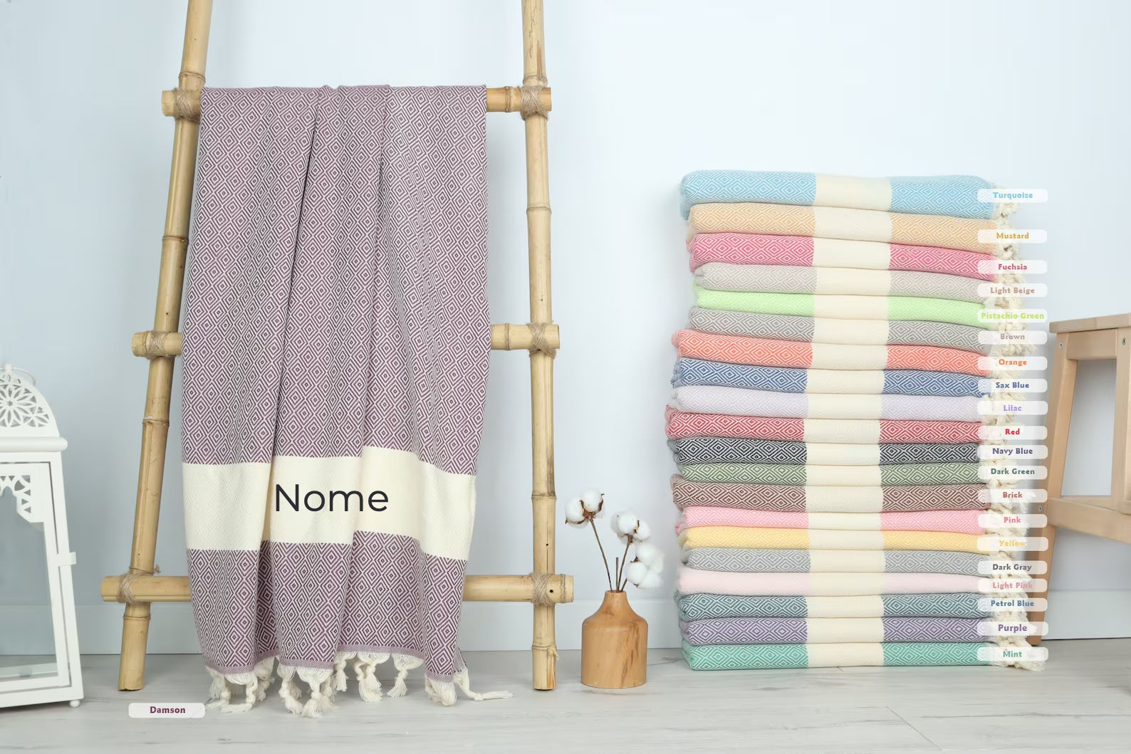PRE- ORDINE Telo FOUTA personalizzato