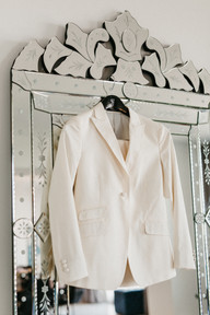 Ivory, Cruella-inspired bridal suit