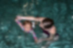 Swimming teacher and student