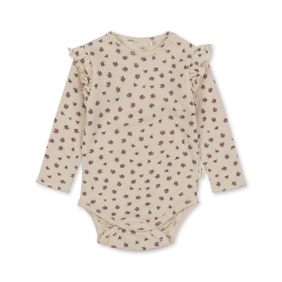 "Sui Frill" Langarmbody Baby - Konges Slojd