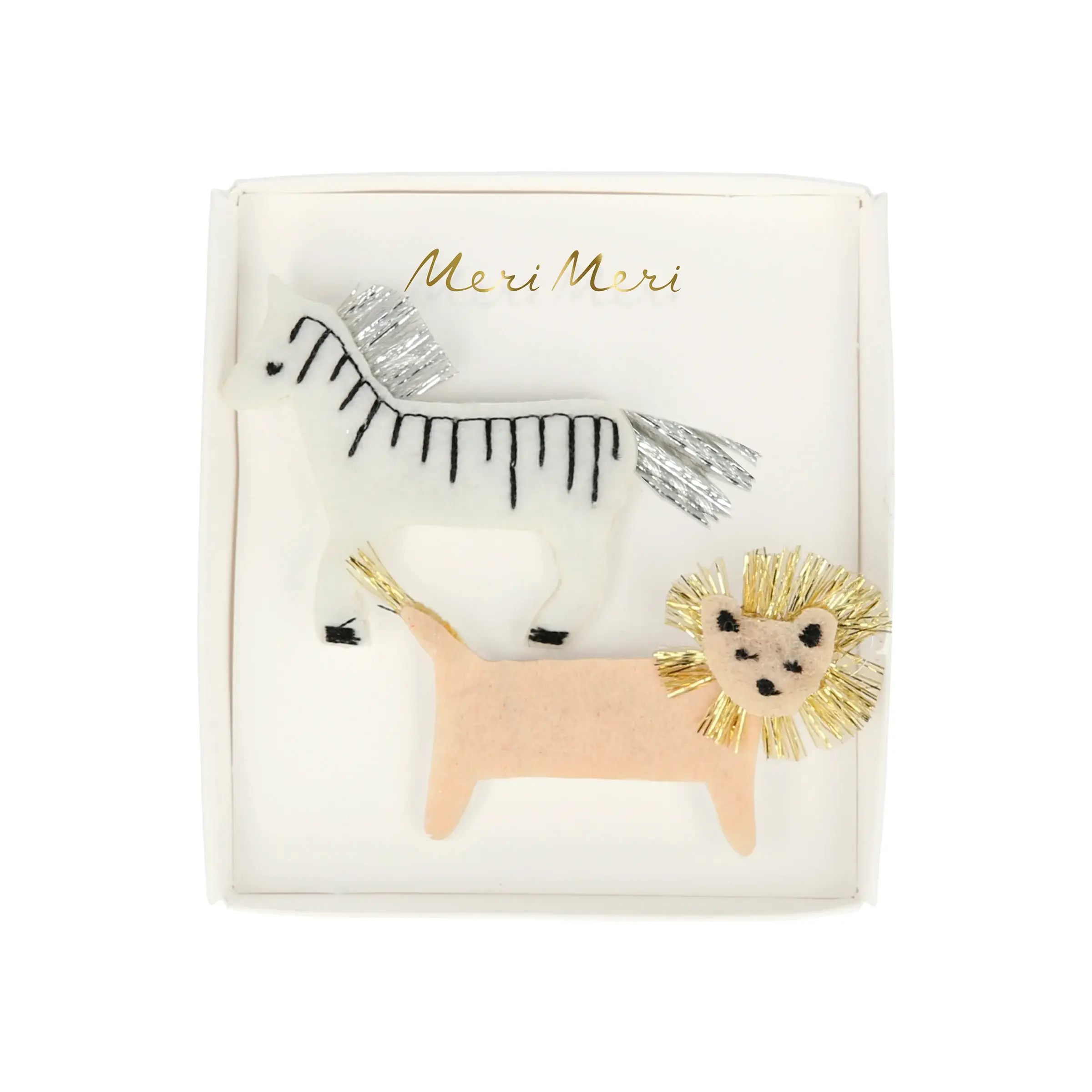 "Zebra & Lion" Hair Clips Mädchen - Meri Meri