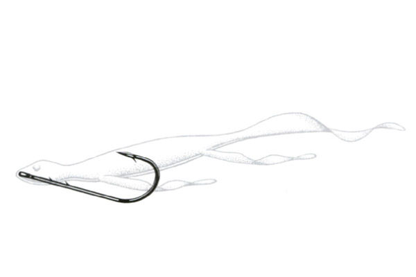 Owner 5103 WORM HOOK STRAIGHT SHANK WIDE GAP