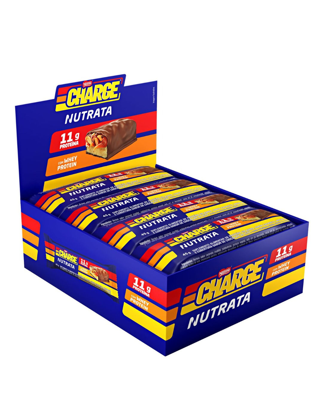 Barra Proteica Charge Display 12 unidades 45g - Nutrata