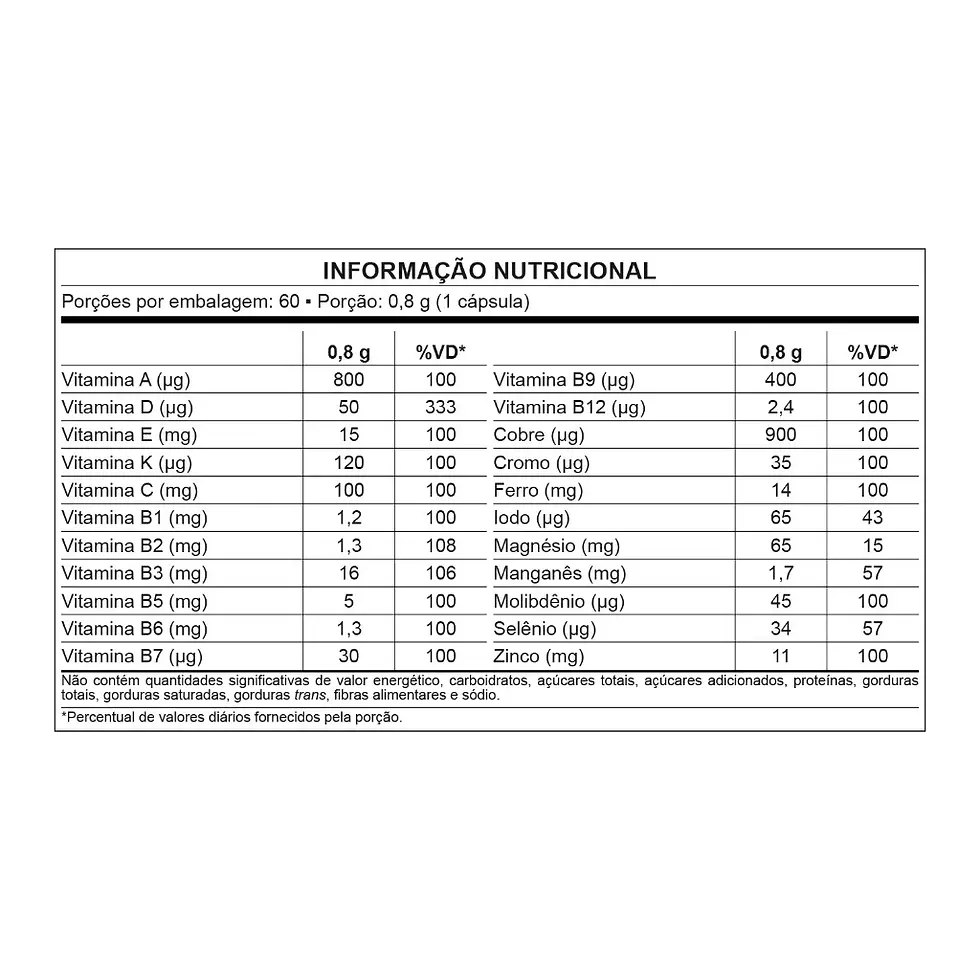 Miniatura: Multivitamínico Multicomplex 60 Cáps Bodyaction