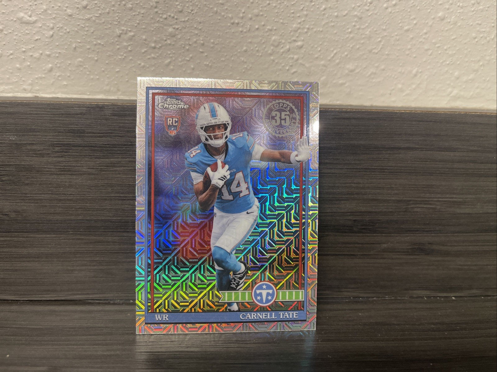 2026 Topps Flagship Football Carnell Tate Mojo Rookie #91TRC-18 Chrome RC