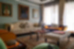dileep kothi drawing room with plush furniture