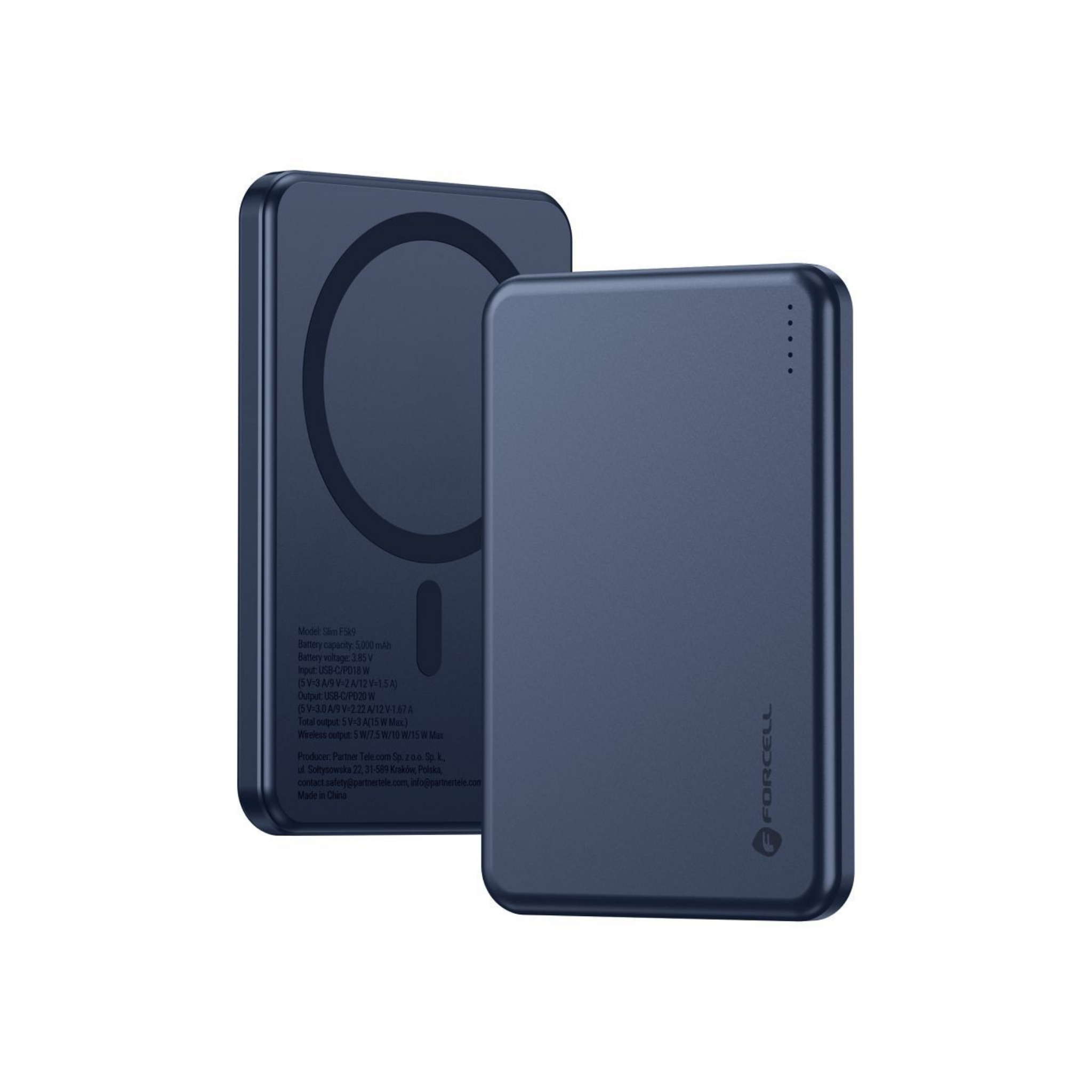 Powerbank Forcell F-Energy Slim - F5K9 - Granatowy