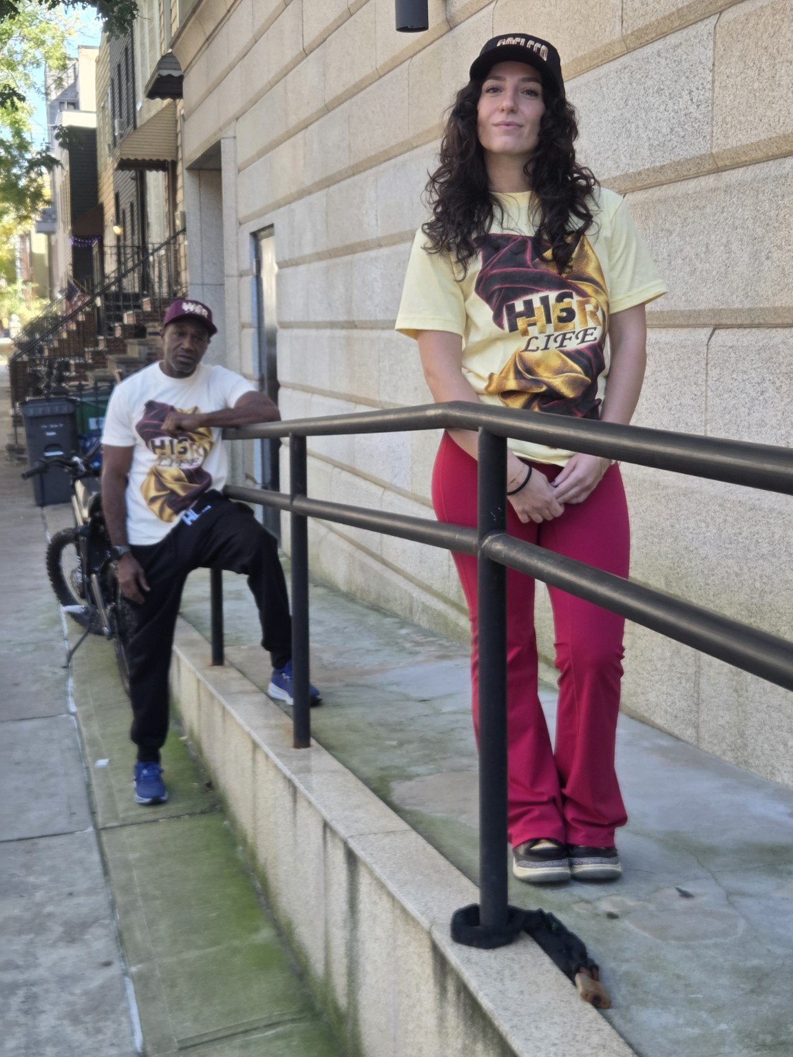 HL Blended — female model wearing the original collection artwork