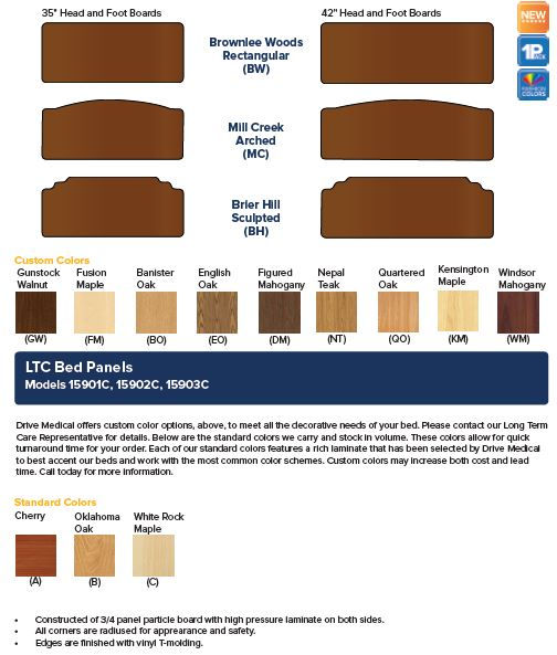 Thumbnail: Head and Footboard Styles 35” & 42”