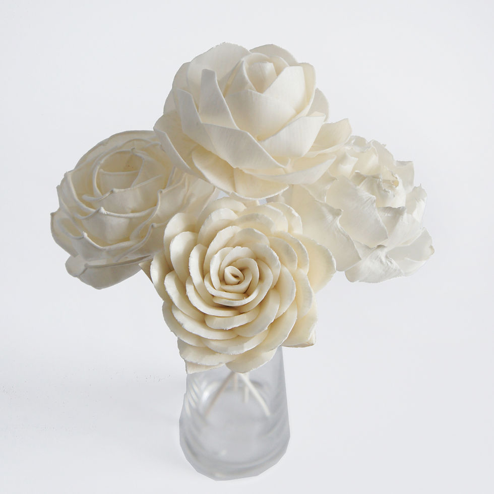 Set of 4 DIY  3"  MIxed  Rose Dahlia Sola Flower for Home fragranc