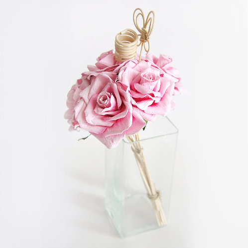 Sweet Pink Rose Mulberry Paper Home Fragrance Diffuser Bouquet