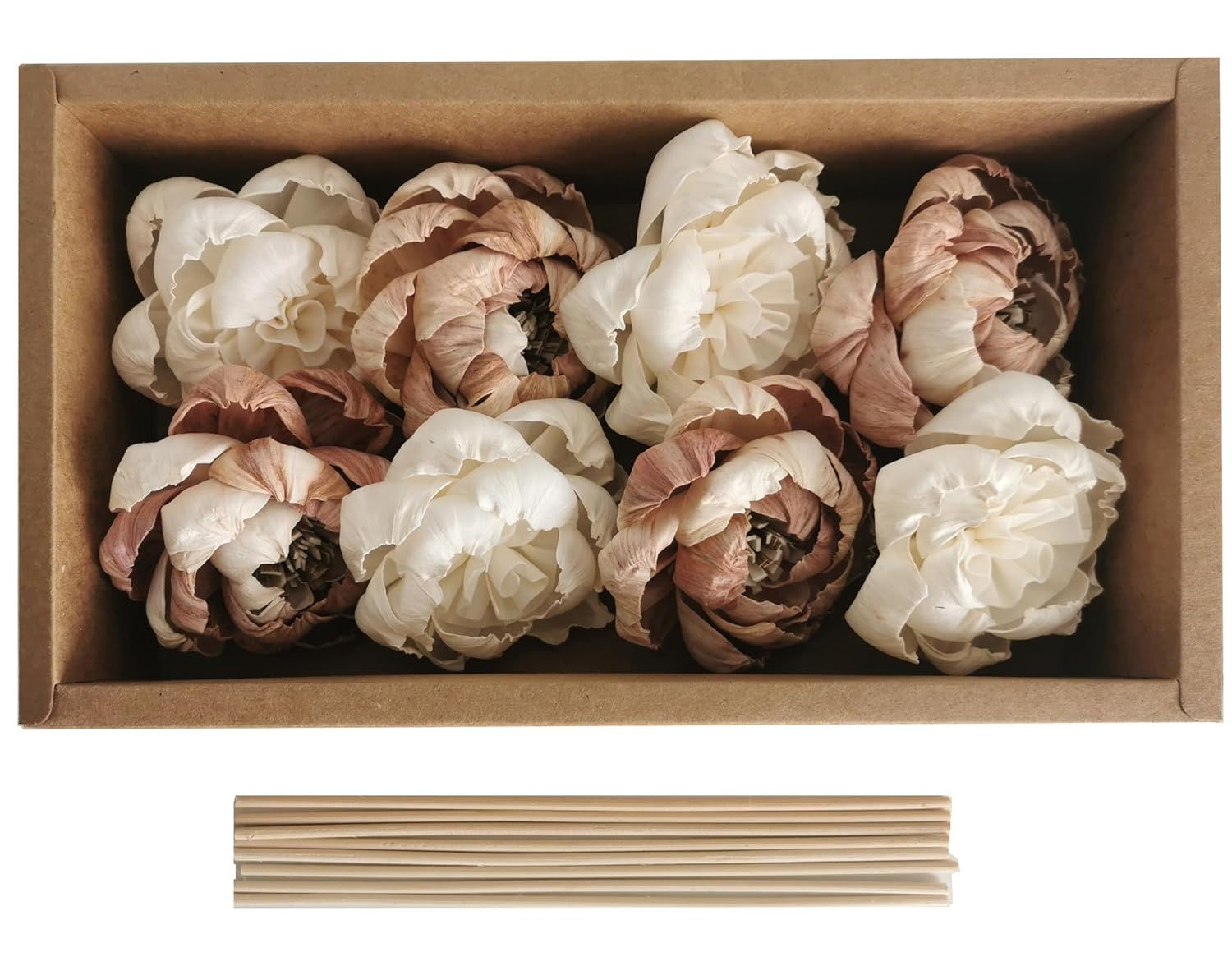 Cascading Bouquet Set 8 DIY Peony Sola Flower 3" Reed Diffuser