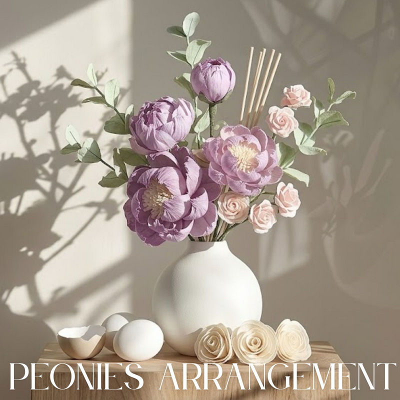Thumbnail: 2Pc Purple Peony Sola Flower Diffuser and Bouquet Filler by Plawanature