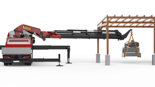 Montagespitze für Ladekrane – Maximale Reichweite für enge Baustellen