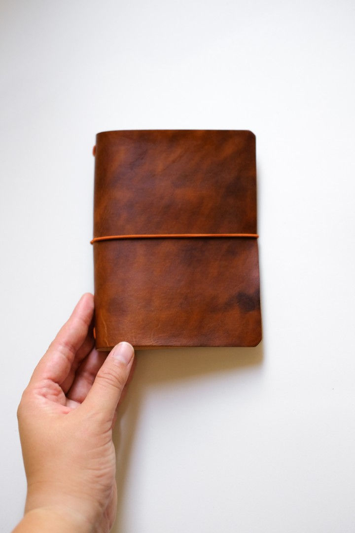 Miniatúra: kožený zápisník A6 hnedý