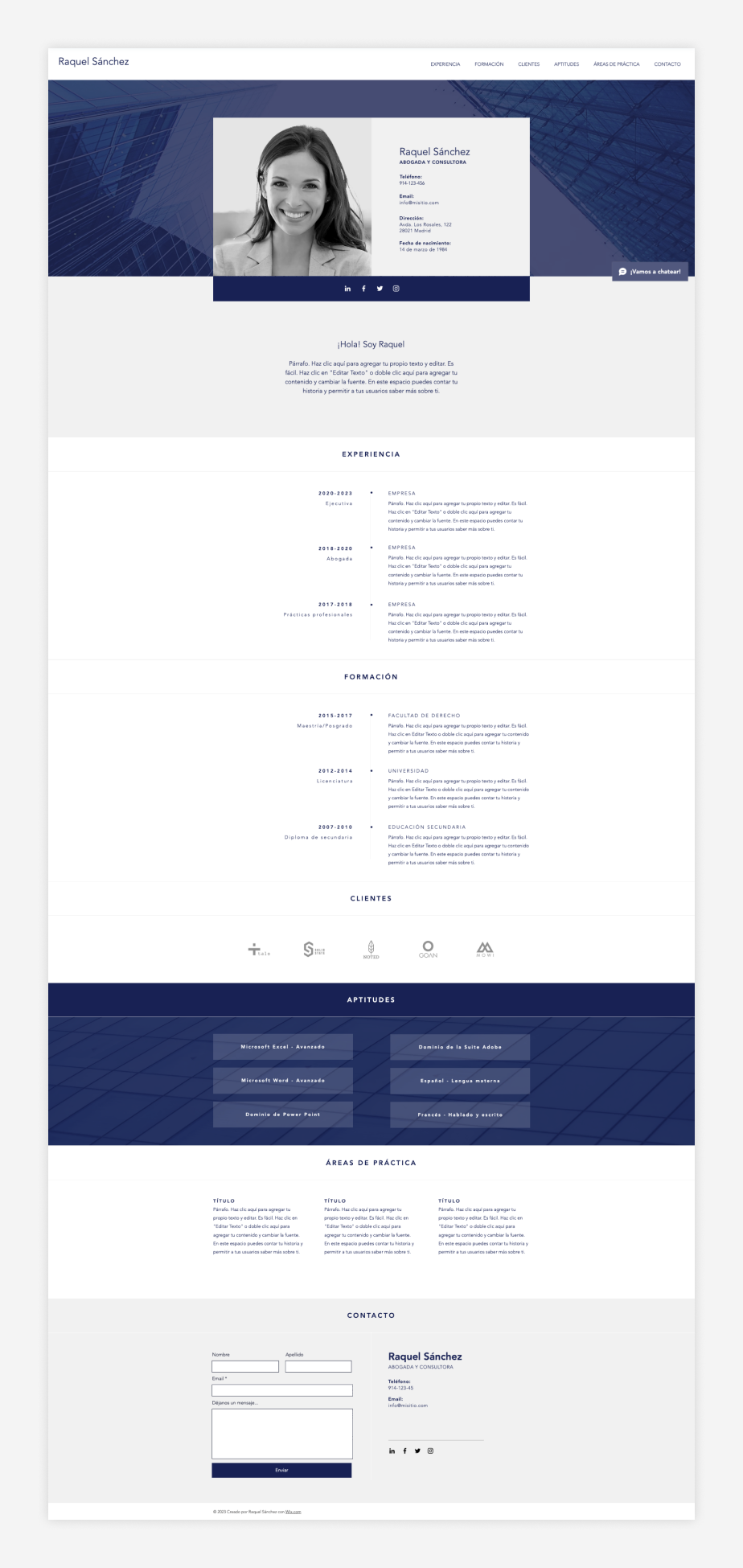 Template de CV online