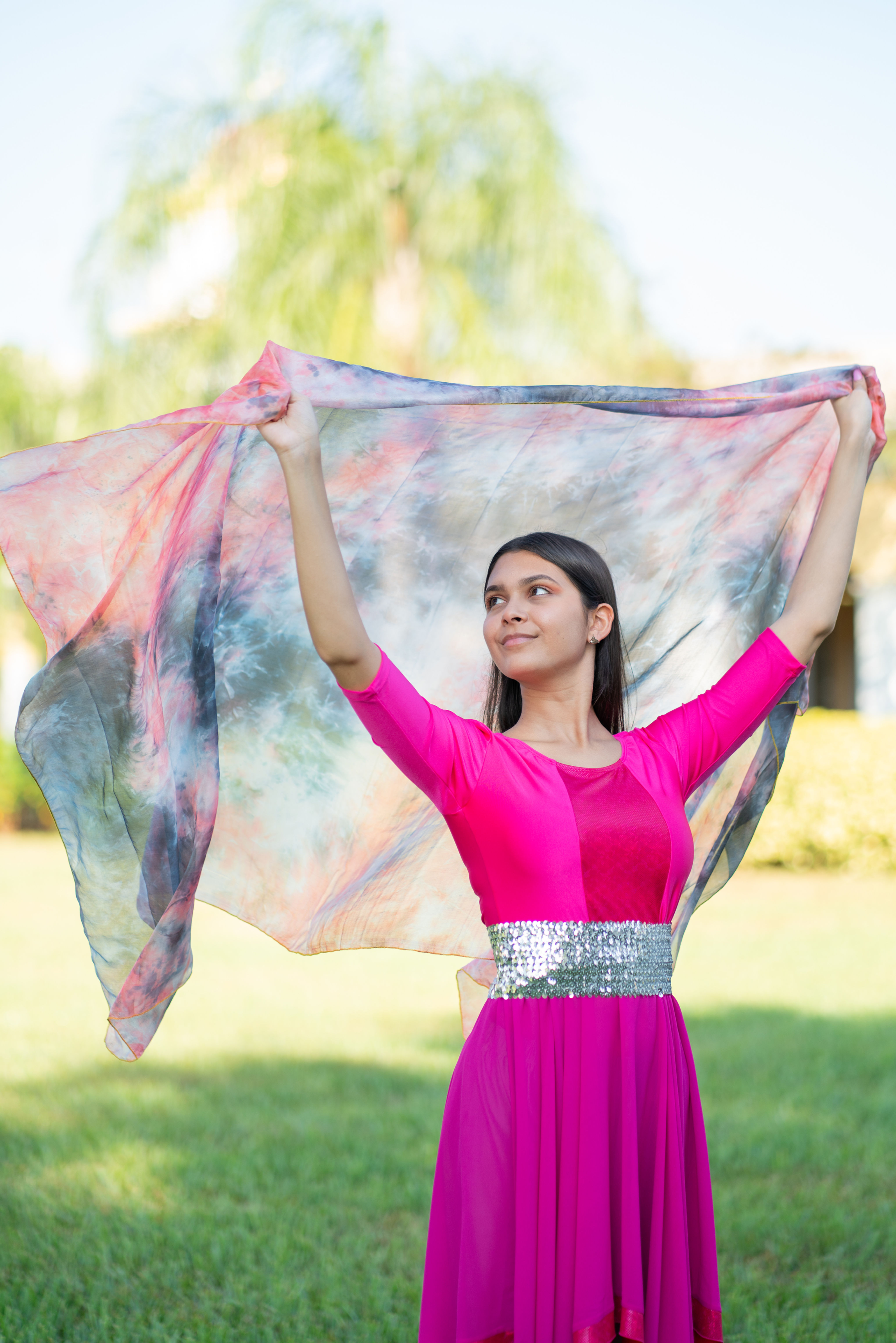 ROCA INCONMOVIBLE VEIL RECTANGULAR TIE DYE