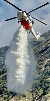 Water drop in support of aerial firefighting