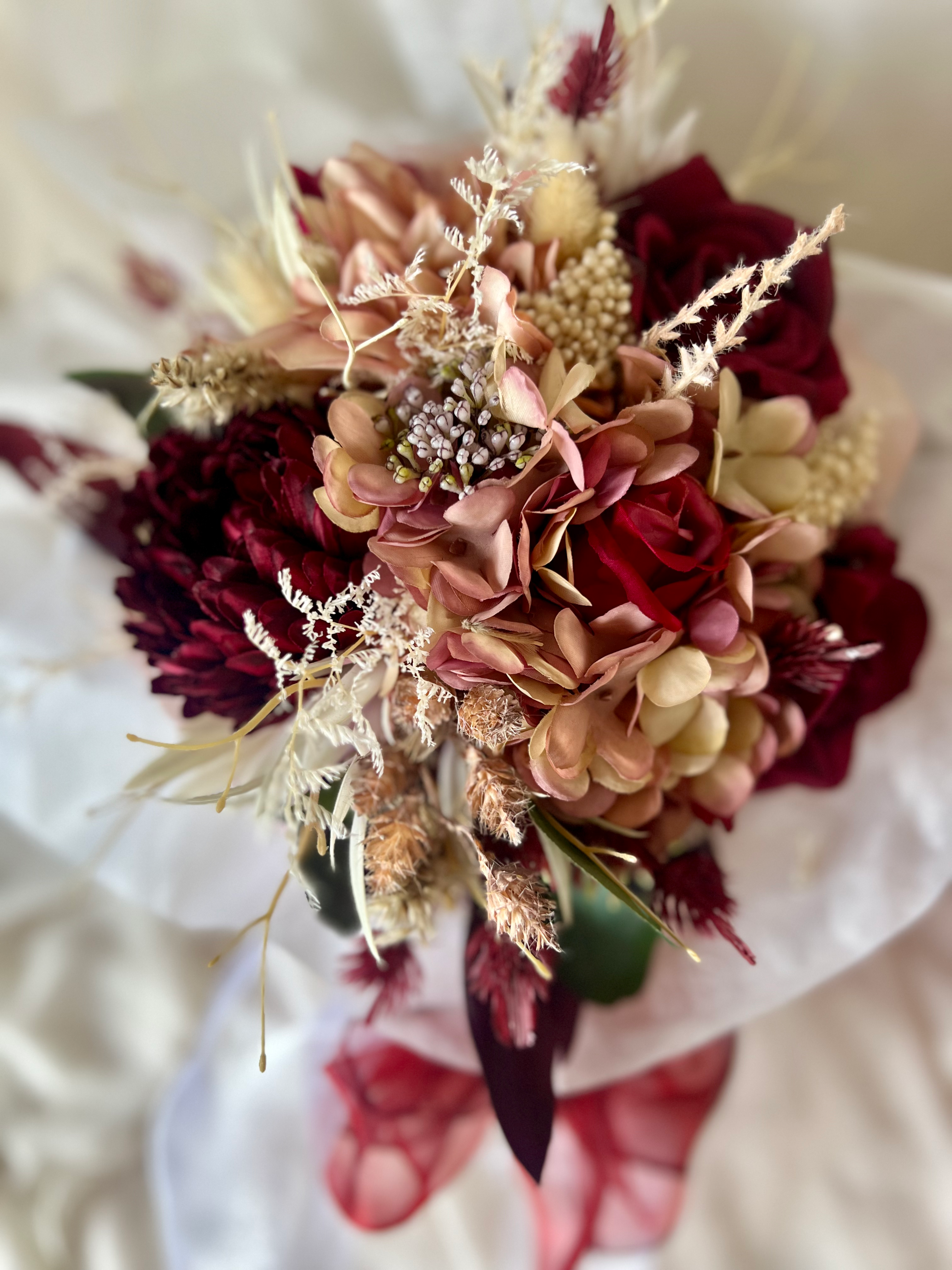 Burgundy and Blush Bridal Package