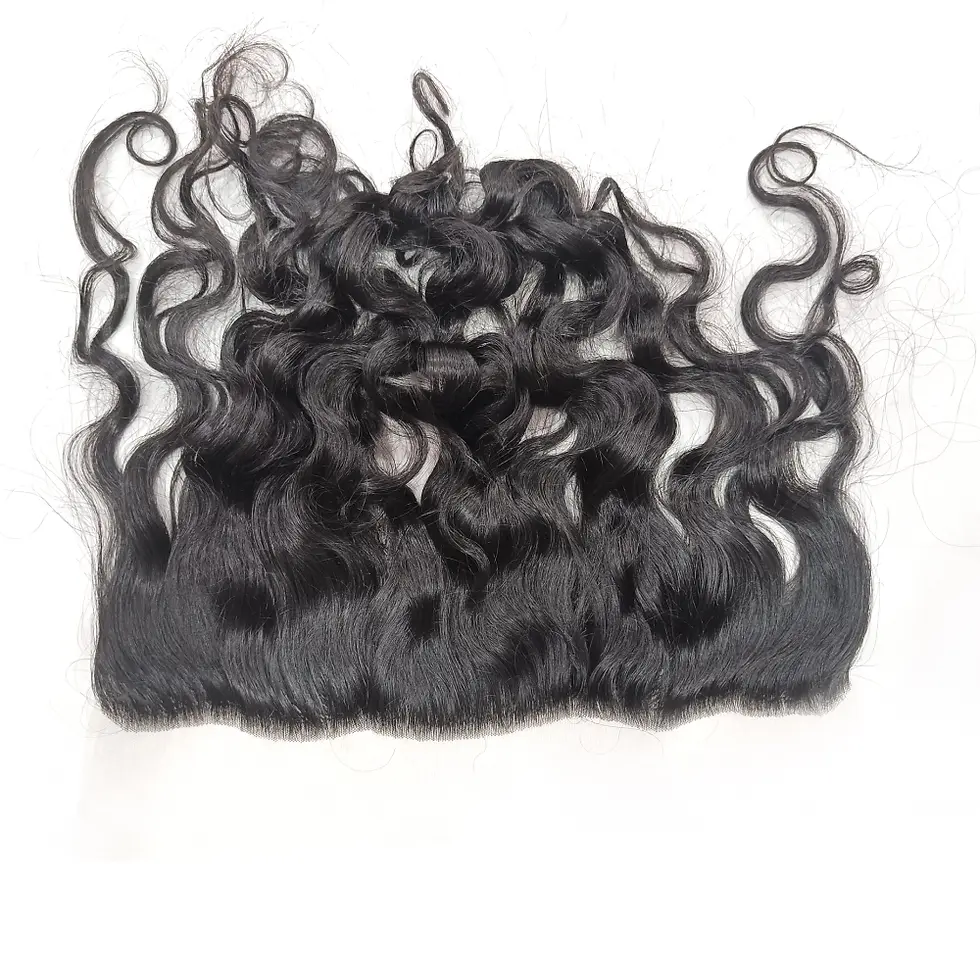 13x4 curly lace frontal deep curl raw Indian temple hair