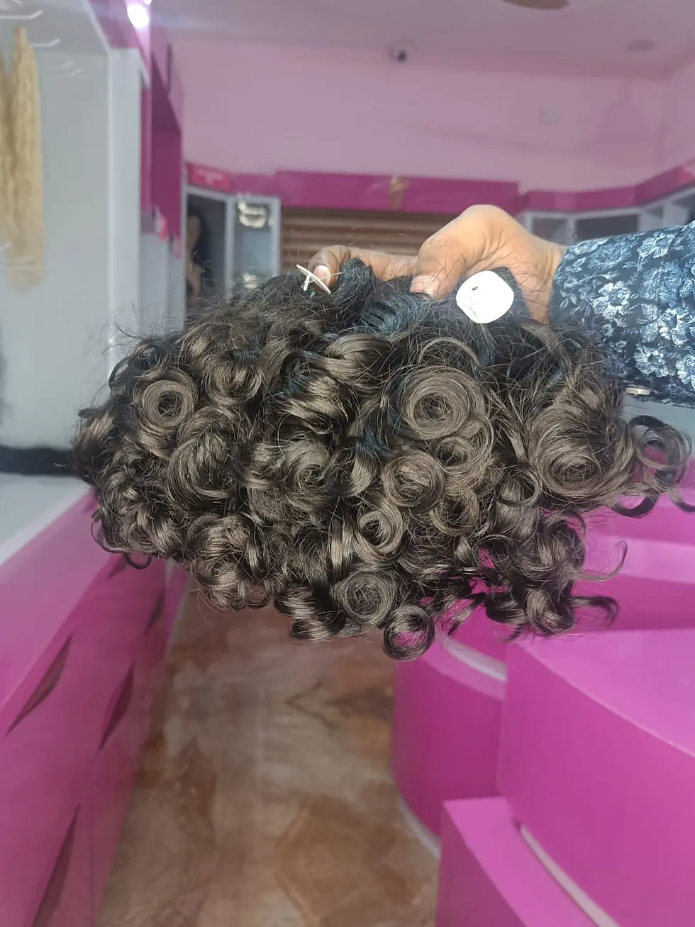 Double Drawn Baby Curly Hair Bundles for Salons
