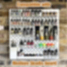 Medium white Skadis board with paint rack magazines and miniature paint handles mounted