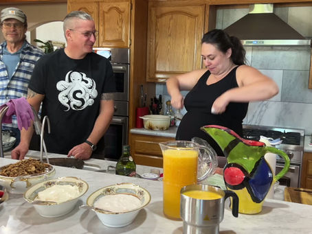 Eight Months Pregnant and Cooking for 13 Retreat Guests