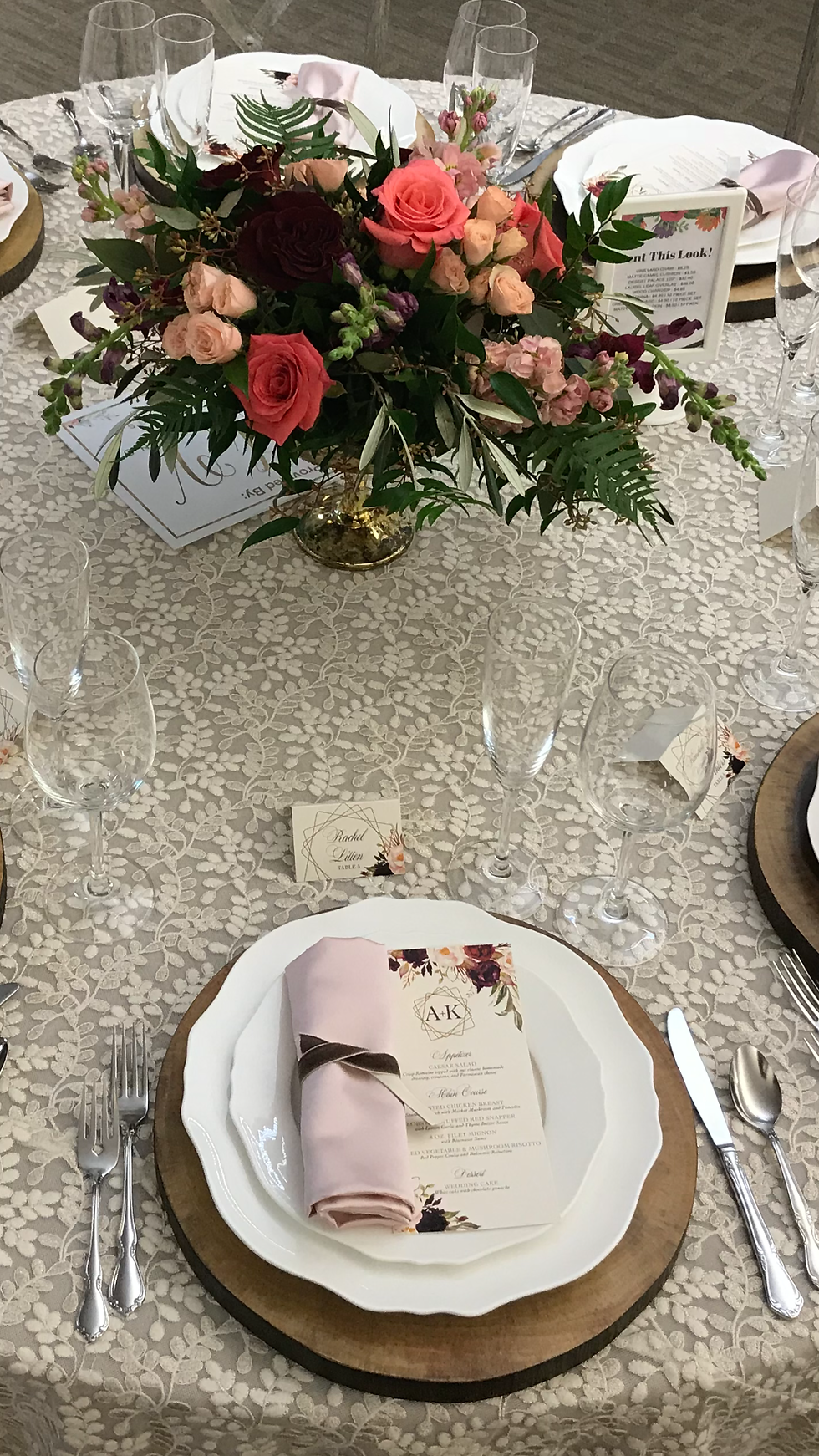 Thumbnail: Laurel Leaf Embroidered Sheer Champagne Linen