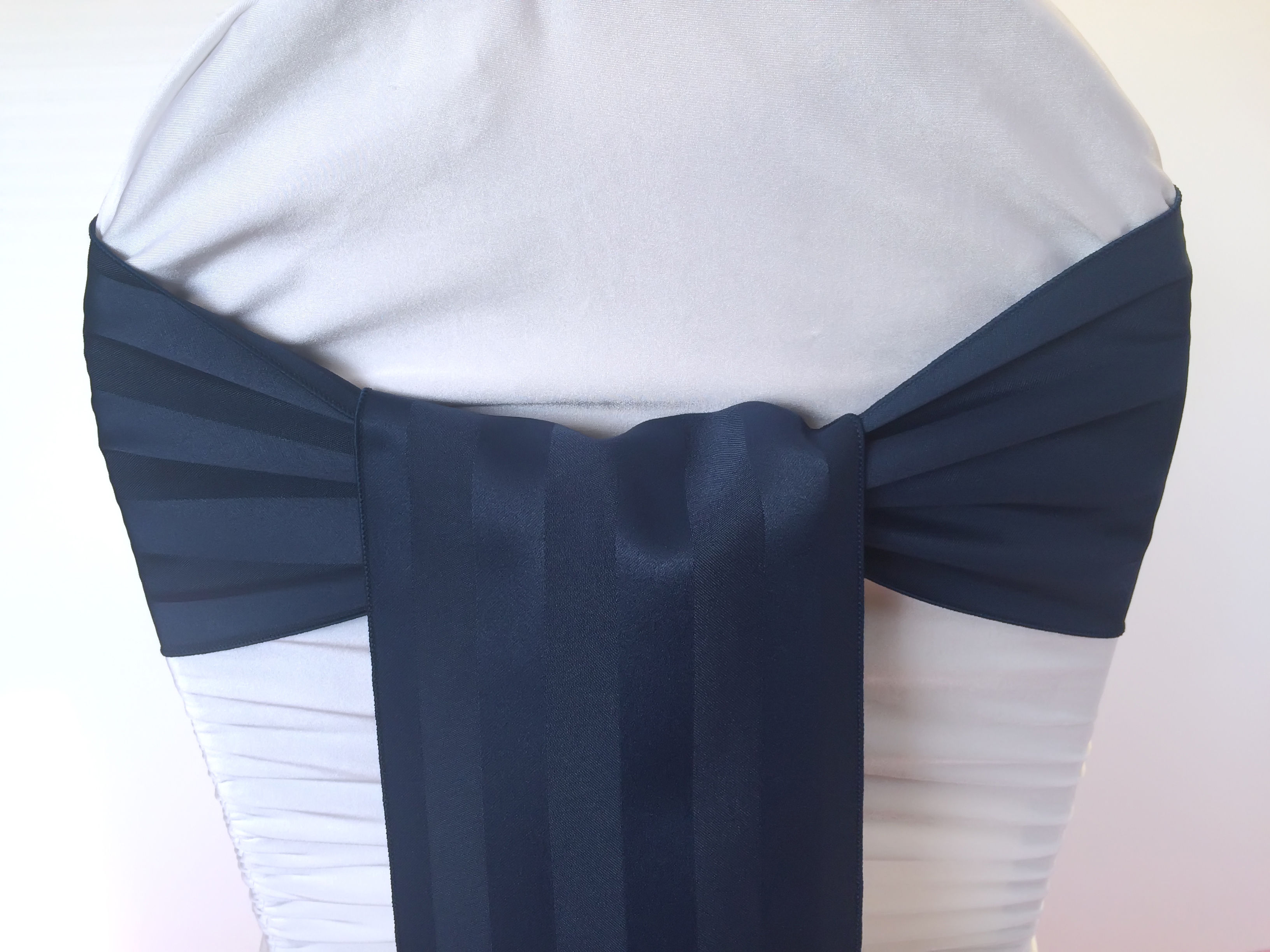Poly Stripe Navy Chair Sash