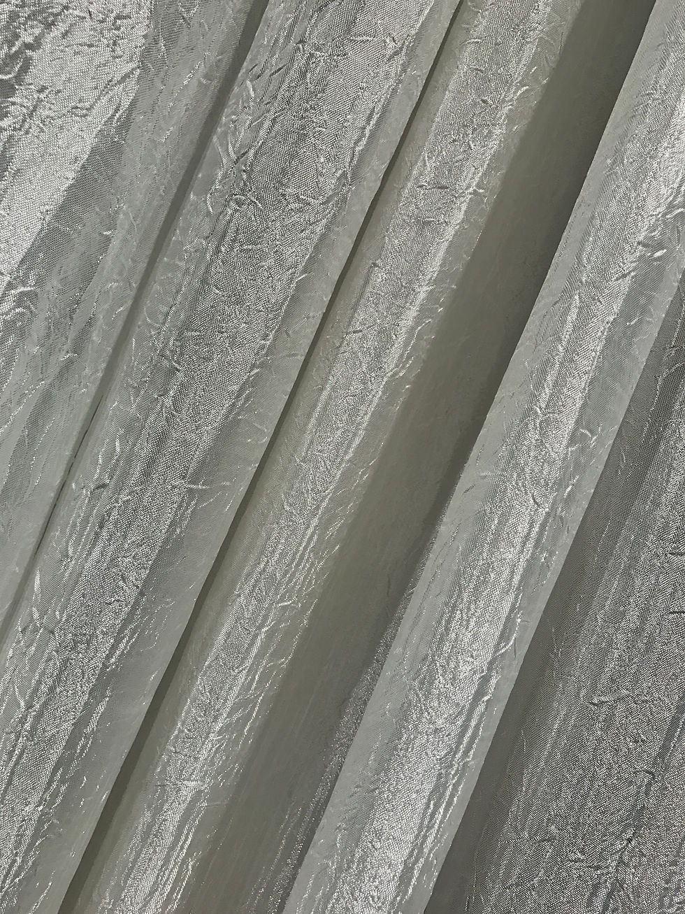 Iridescent Crush Ivory Specialty Drape Panel 12'