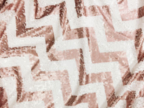 Chevron Sequins Rose Gold Linen