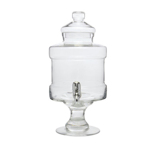 Vintage Inspired Glass Pedestal Beverage Container gotyacoveredlinens