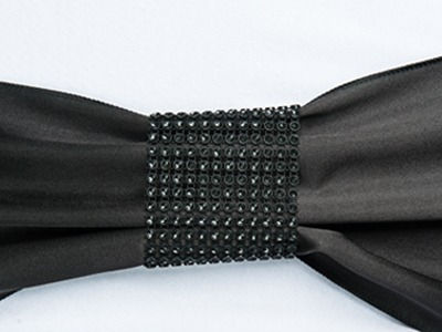 Black Mesh Rhinestone Ring