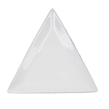 White Triangle Plate 10"