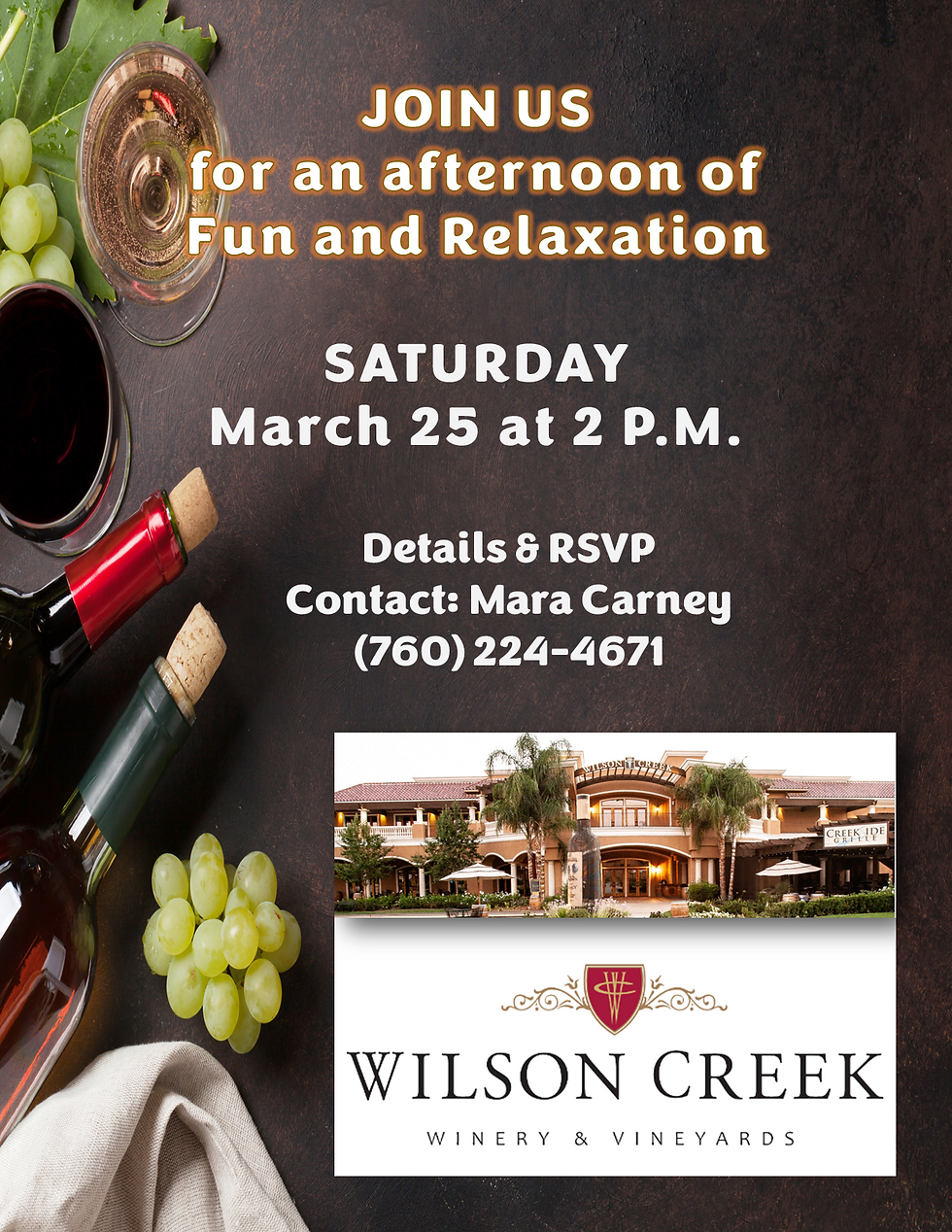 Join us for an afternoon of fun and relaxation