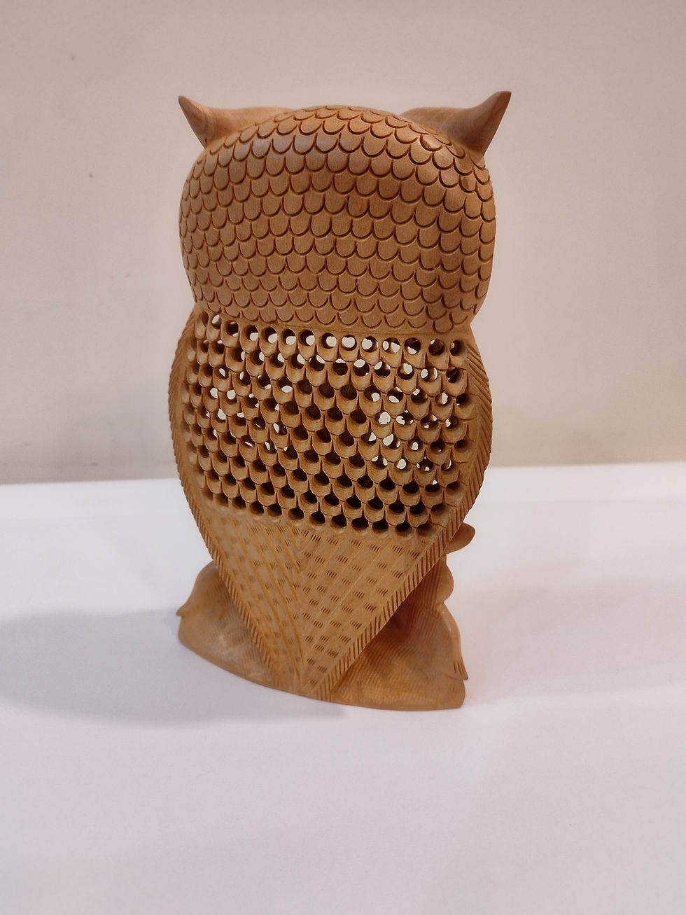 Thumbnail: An owl one piece, mother and baby onyx inlay- 8 inches
