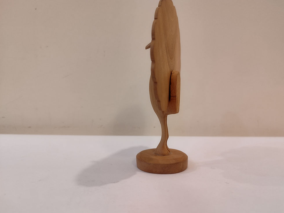 Thumbnail: Peacock dancing, five inches in height. Give peace and prosperity (India)