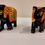 Thumbnail: Handcrafted Kadam Wood Elephant Pair, Blue & Brown-3 Inches Spiritual Decor