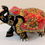 Thumbnail: Handcrafted black kadam wood elephant painted statue-4 inches : strength, faith