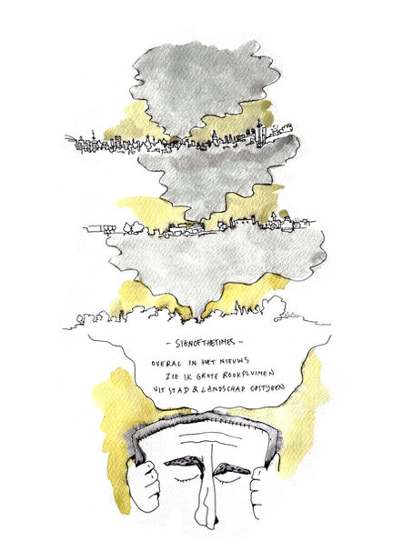 Gedachtenpluimpjes - illustratie van Albert Hennipman