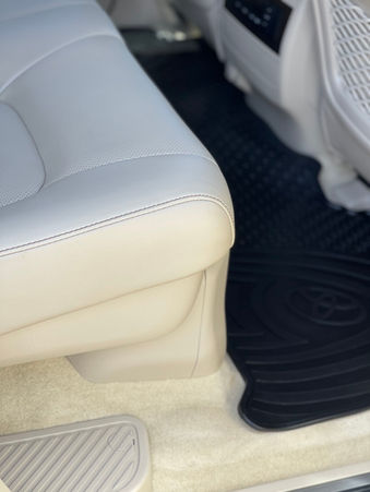 white leather seats