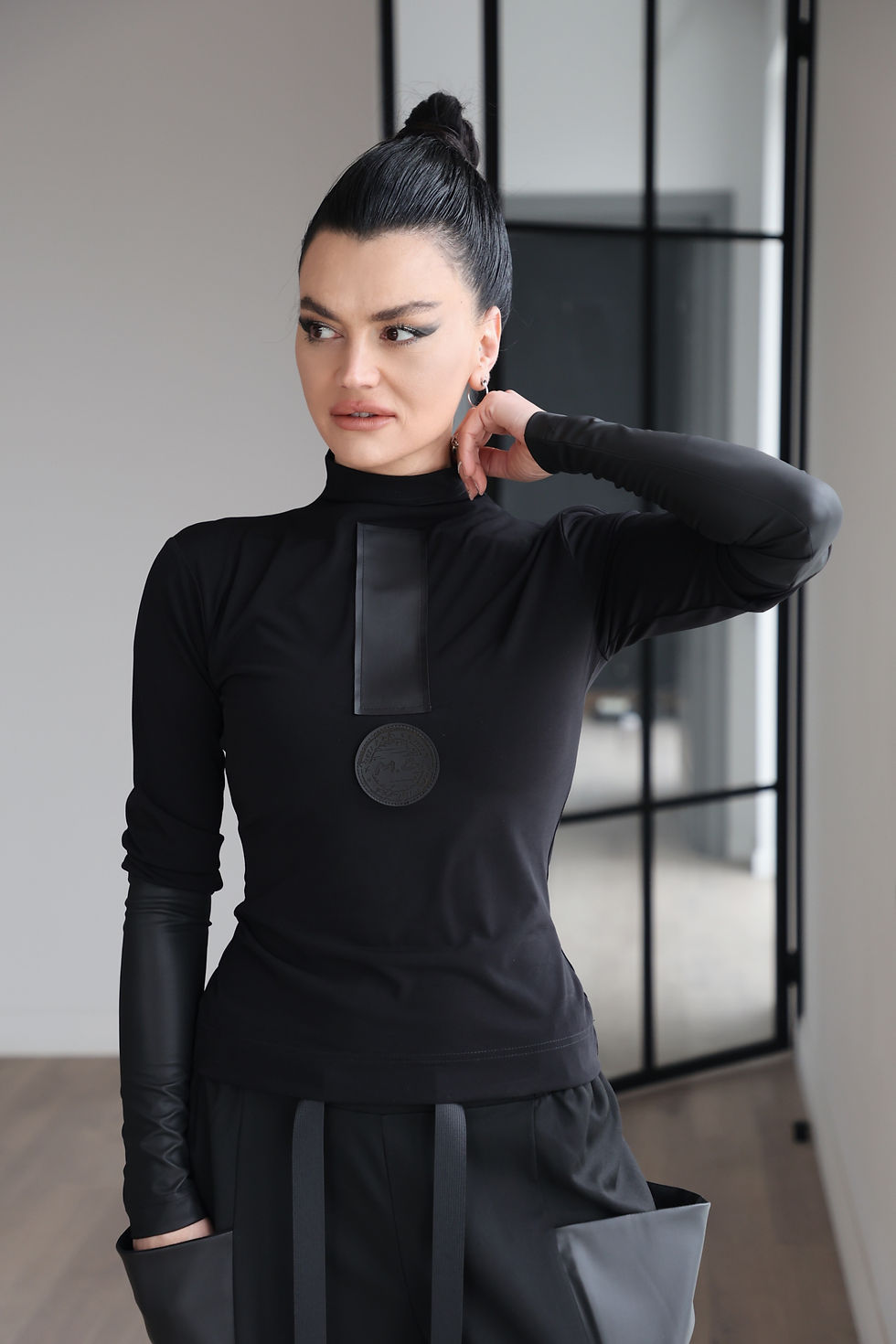 Thumbnail: Long-Sleeve Black Shirt - !