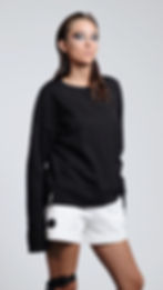 Thumbnail: Black Long-Sleeve Cotton Shirt